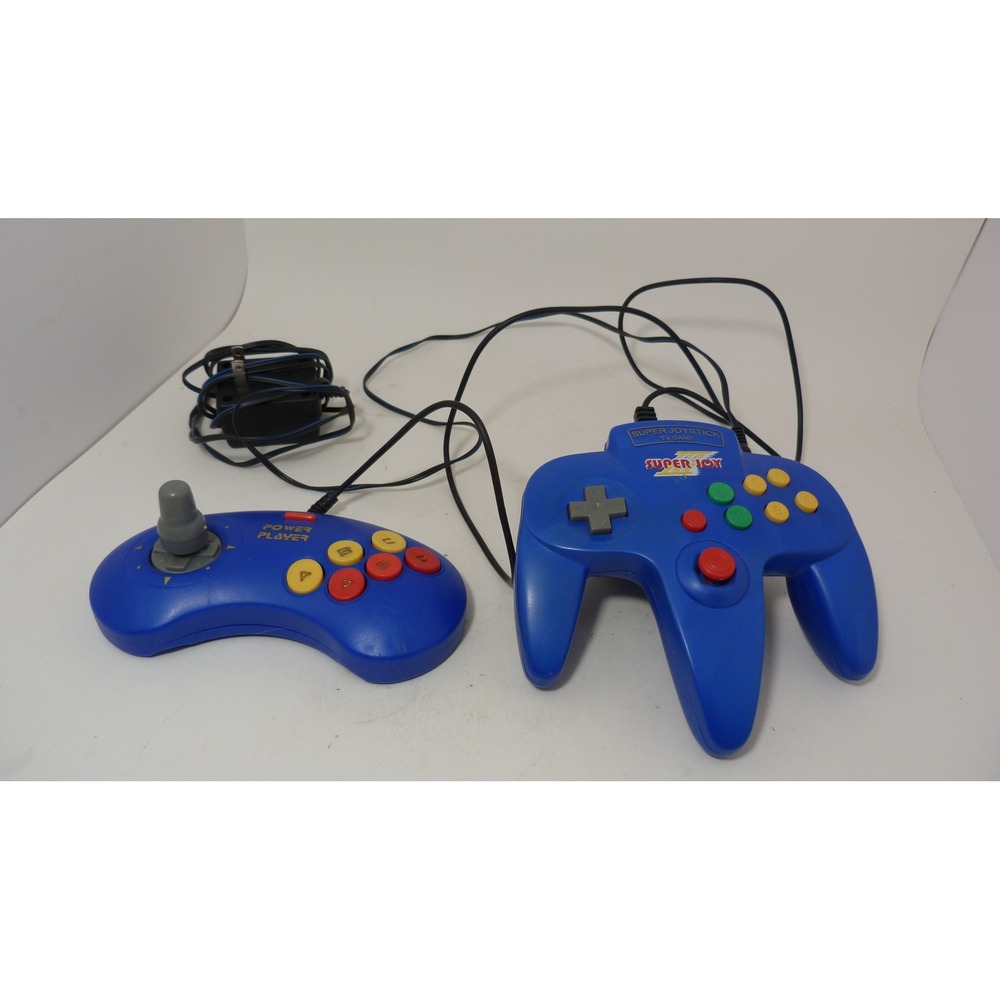 Super Joy III TV Game Plug & Play Retro Console Blue Power Player Controller Set